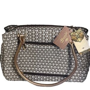 Brangio Italy Shoulder Bag Purse NWT Hearts Rhinestones Ivory Gold